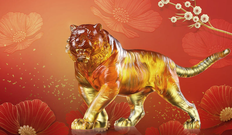 LIULI Crystal Art Year of Tiger