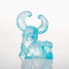 LIULI Crystal Art, Zodiac Figurine, OX, Ruyi’s Twelve Blessings-Daring Bull