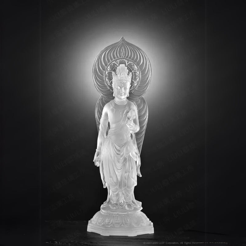 LIULI Crystal Guanyin, Lotus within The Truth of Dharma