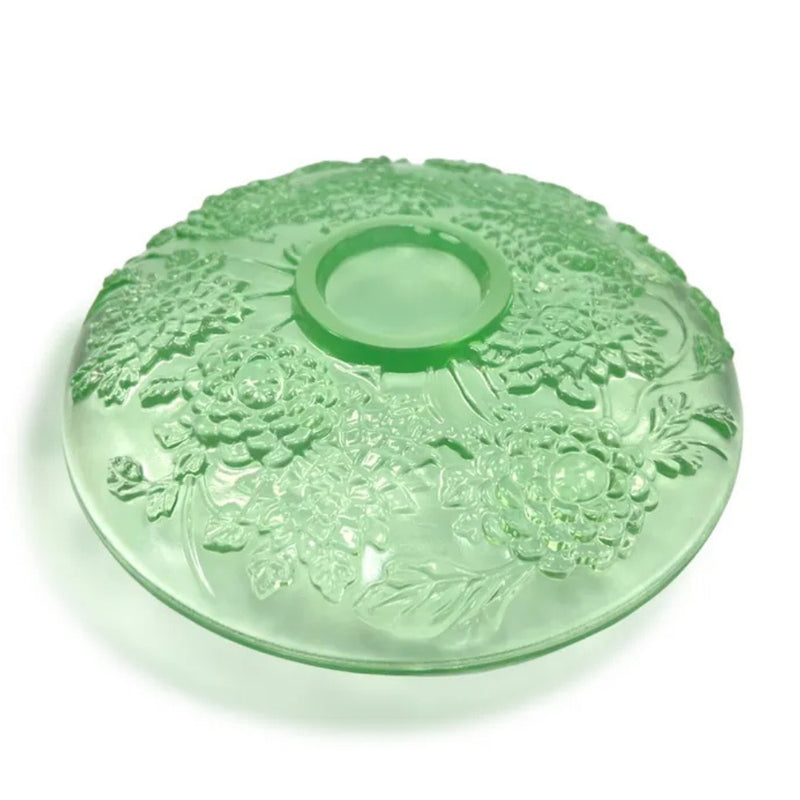 LIULI Crystal Plates Tableware, Lunar Flowers