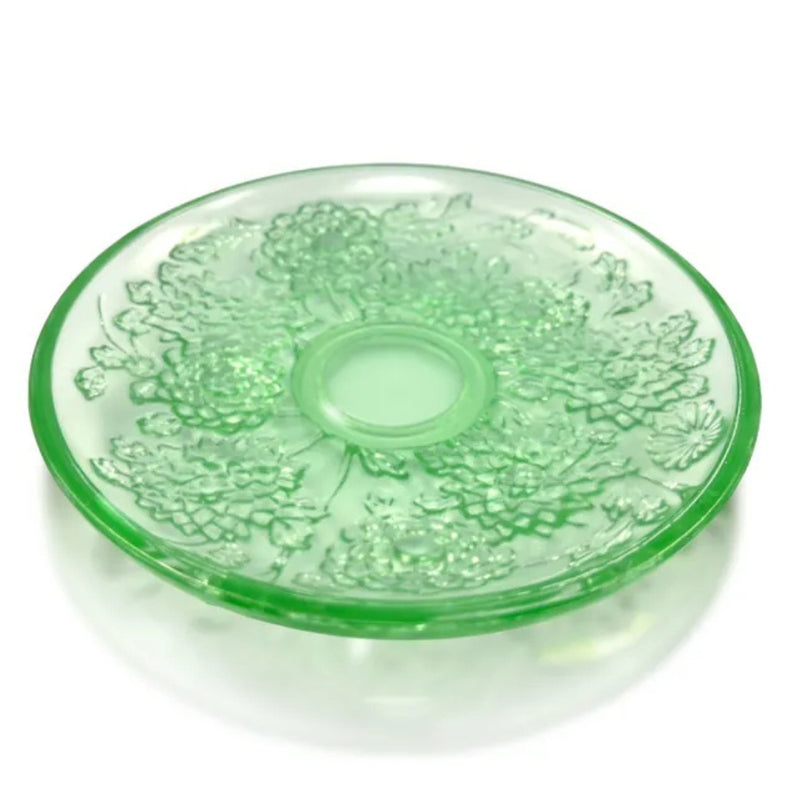 LIULI Crystal Plates Tableware, Lunar Flowers
