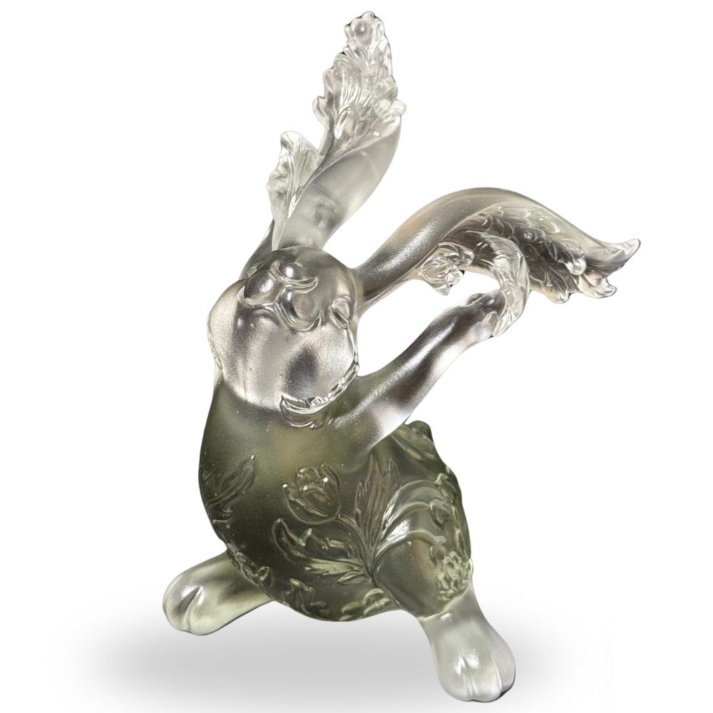 LIULI, Crystal Bunny Rabbit Figurine, Spring Breeze, Felicitous Rabbit