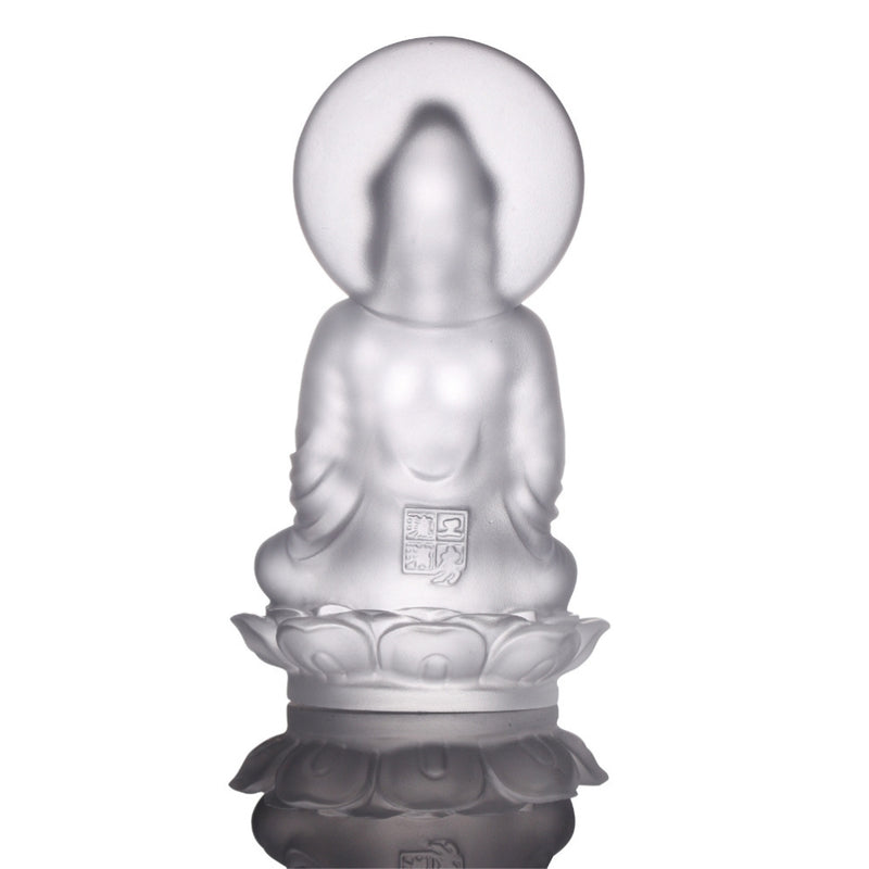 LIULI Crystal Buddha, Guanyin, Accompanied By Ease