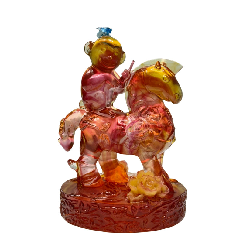 LIULI Crystal Animal, Monkey, Heaven Sent