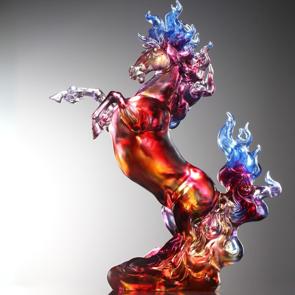 LIULI Crystal Art Horse Sculpture, A Glorious Occasion