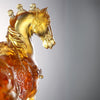 LIULI Crystal Art Horse Sculpture, Exultation