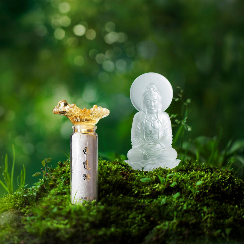 LIULI Crystal Buddha, Guanyin, Accompanied By Ease gift set