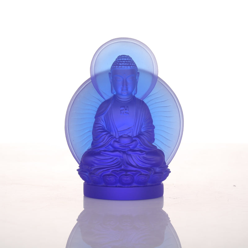 LIULI Crystal Buddha, Medicine Buddha, The Faithful Guardian of all Wishes