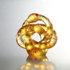 LIULI Crystal Art, Zodiac Figurine, Snake, Shifting Winds of Fate