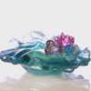 LIULI Crystal vase, Flower, Lotus, Mandarin ducks, Overflow of Beauty