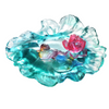 LIULI Crystal vase, Flower, Lotus, Mandarin ducks, Overflow of Beauty