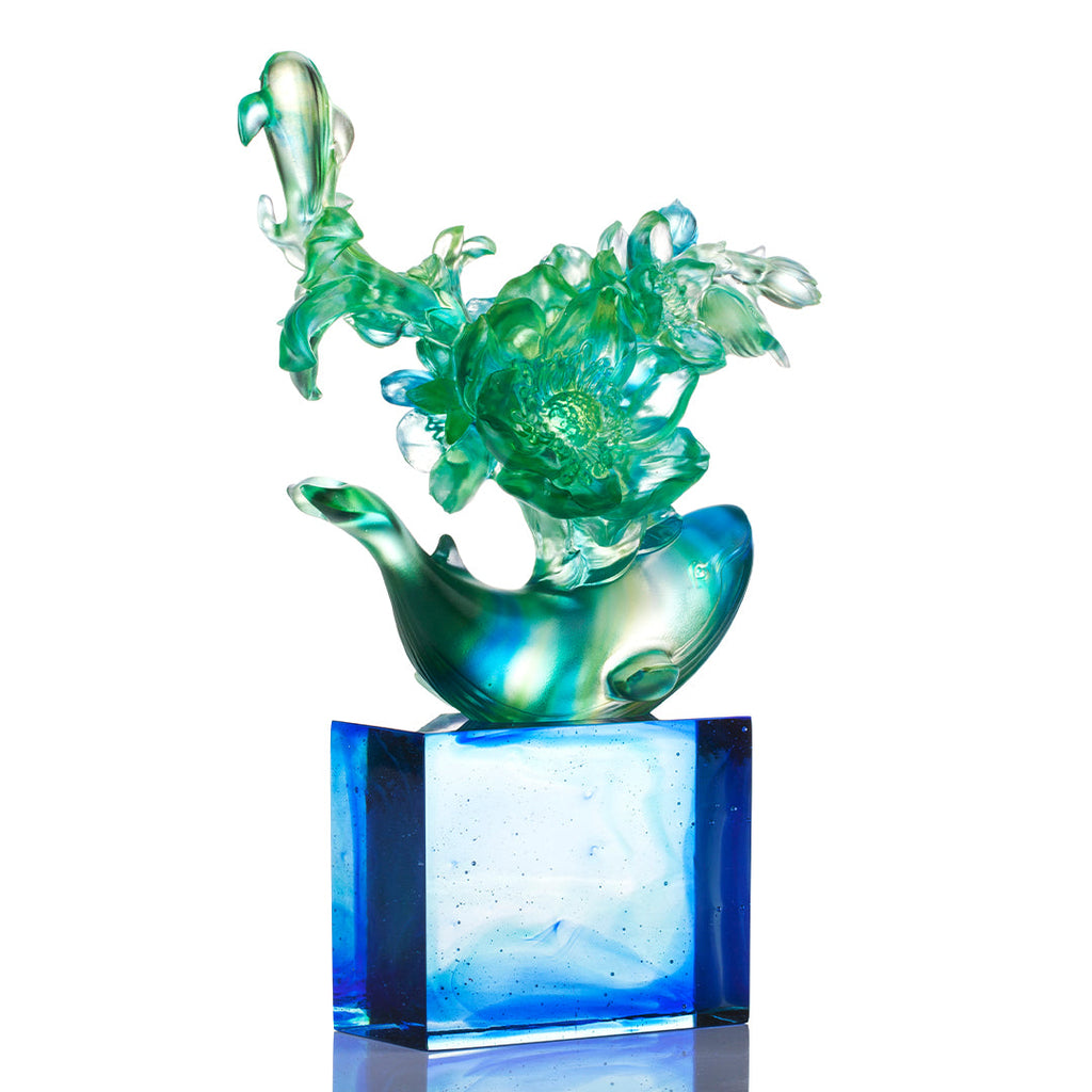 LIULI Crystal Animal, Whale, Journey of the Kun