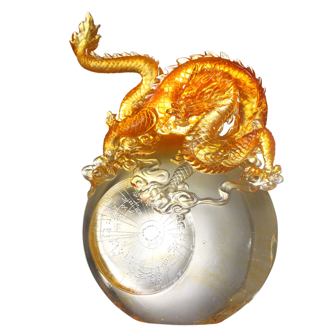 琉璃工房　龍 Crystal Art Mythical Dragon, Guardian-Azure Dragon of the