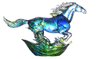 LIULI Crystal Art Horse Sculpture, Advance without Fear