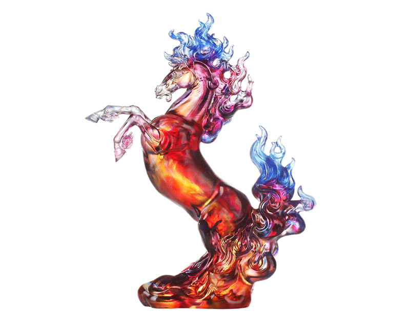 LIULI Crystal Art Horse Sculpture, A Glorious Occasion