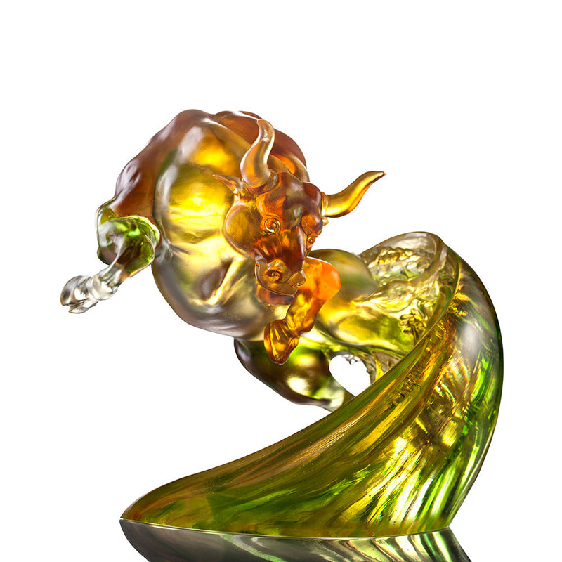 LIULI, Ox Crystal Figurine, Profundity