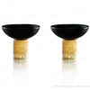 Porcelain Sake Cup with Crystal Holder, The Two of Us—Sip of Joy(Set of 2)