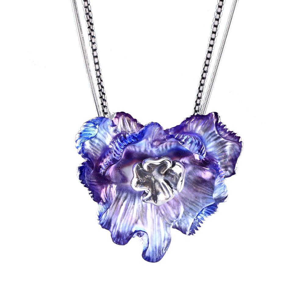 '-- DELETE -- Necklace, Pendant - Dance of Solitude - LIULI Crystal Art