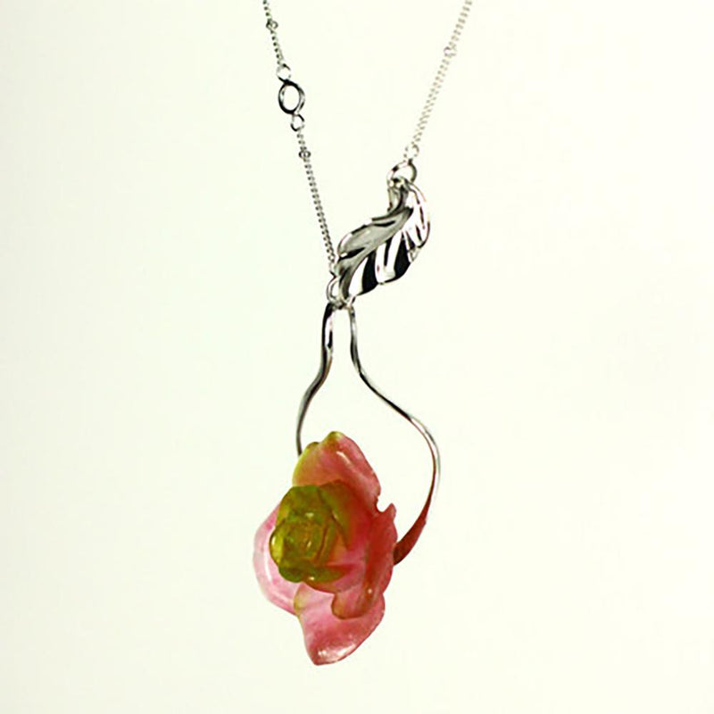 '-- DELETE -- Pendant Necklace (Eternity Love) - Liuli Rose - LIULI Crystal Art