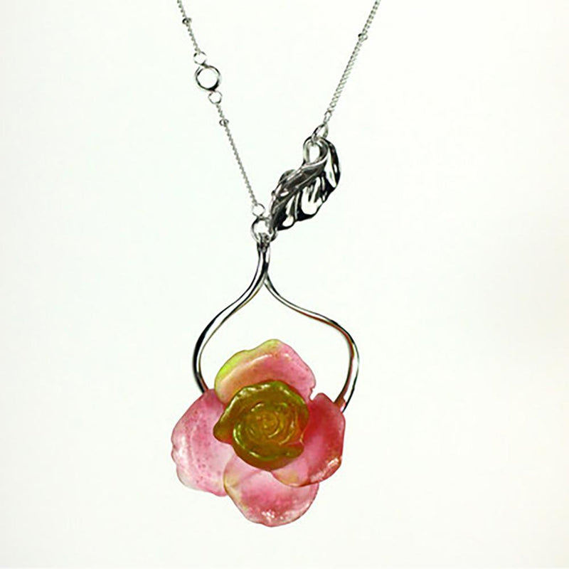 '-- DELETE -- Pendant Necklace (Eternity Love) - Liuli Rose - LIULI Crystal Art