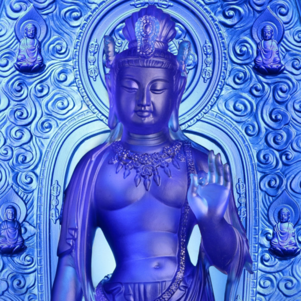 LIULI Crystal Buddha, Moonlight Bodhisattva - Pure Enlightenment