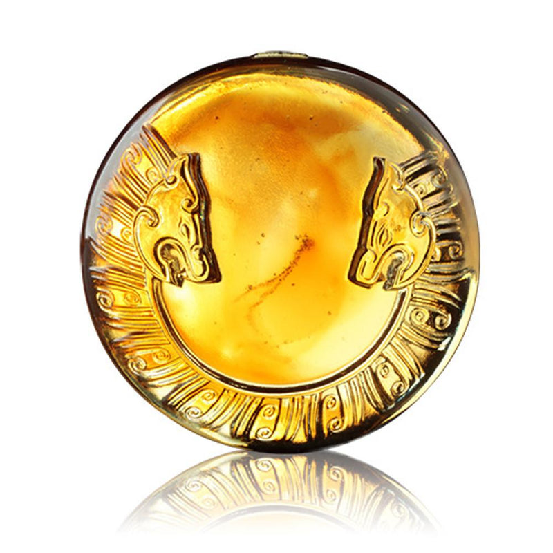 Crystal Paperweight, Mythical Creatures, Tiger of the West: Independent - LIULI Crystal Art