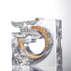 '-- DELETE -- Crystal Dragon, The Beauty of Harmony, An Unassuming Heart (24K Gold Leaf) - LIULI Crystal Art