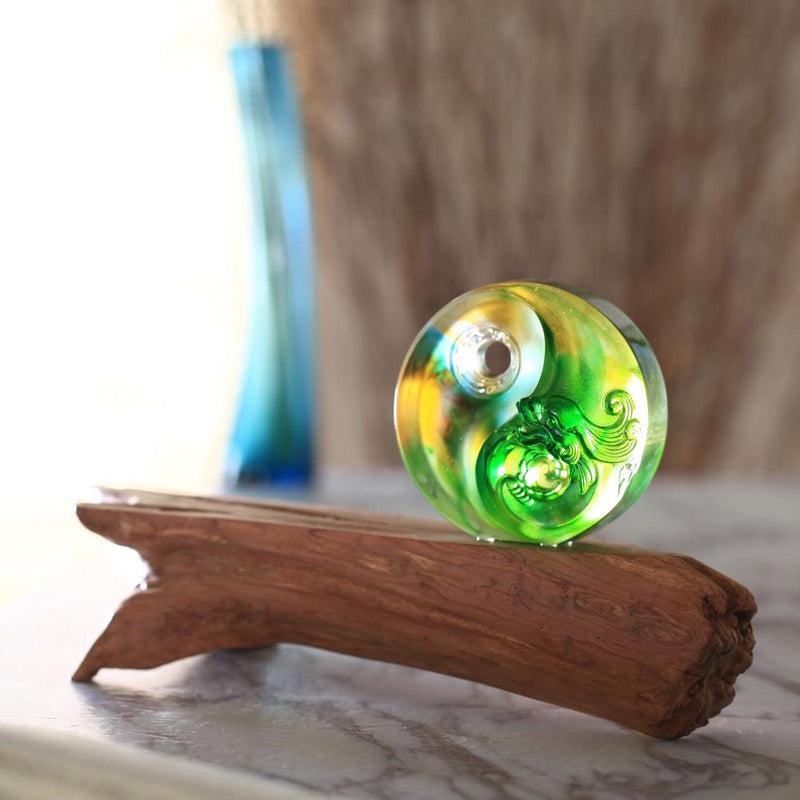 Crystal Paperweight, Mythical Creature, Dragon, The Beauty of Harmony - LIULI Crystal Art