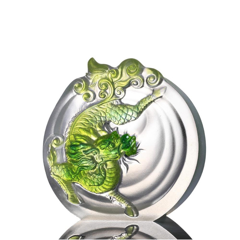 Crystal Mythical Creature, Qilin, Sun Dance - LIULI Crystal Art