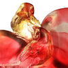 Bird on Heart Shape Figurine (Romance and Love) - Amorous Words - LIULI Crystal Art