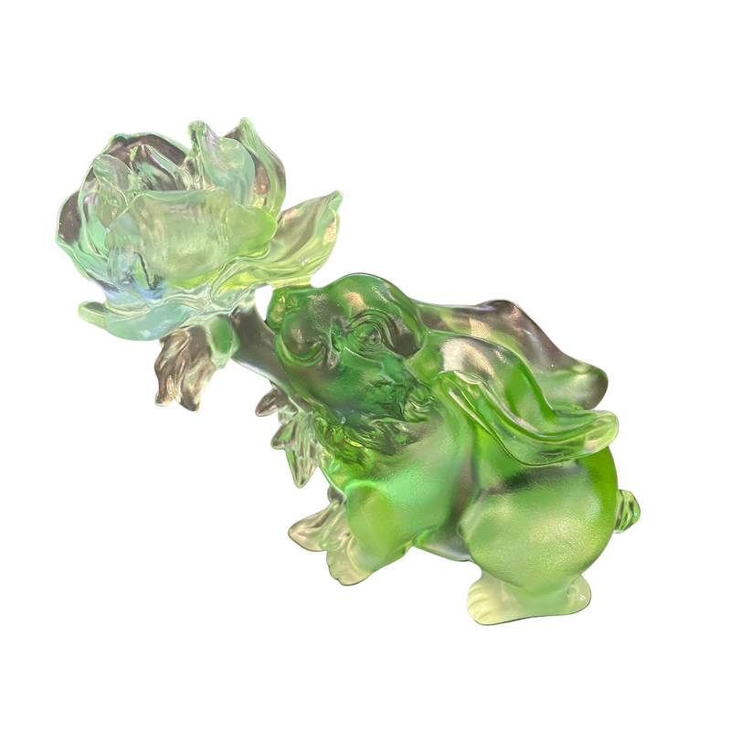 LIULI, Crystal Bunny Rabbit Figurine, Goodness, Lingering Fragrance of Goodness in the Heart