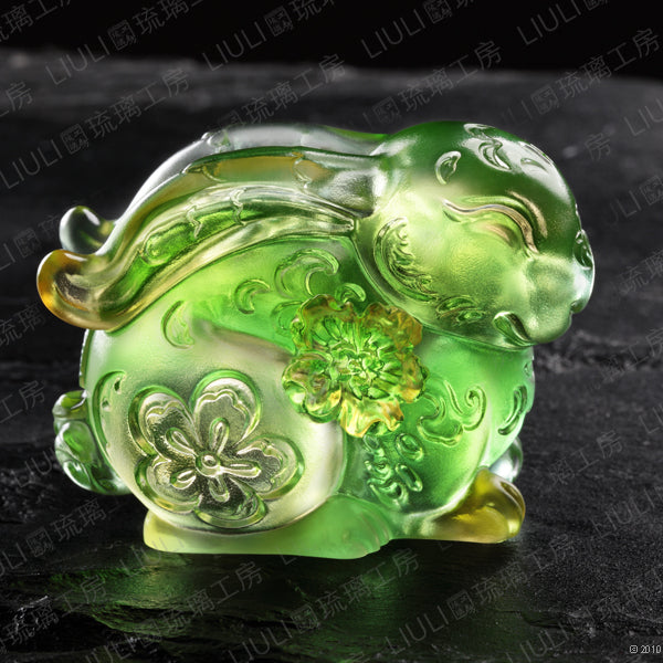 LIULI Rabbit, Crystal Bunny, Fortune, Crouching Rabbit, The Moment Bef ...