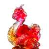 '- Crystal Snake Figurine (Zodiac, Joyful) - "My Floral Happiness" - LIULI Crystal Art