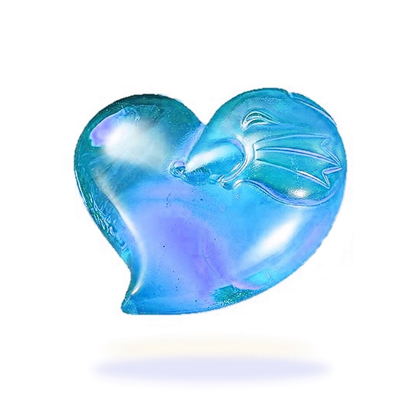 Crystal Paperweight, Heart Shape Mouse, Zodiac, The Mouse-Its Star, Its Heart - LIULI Crystal Art