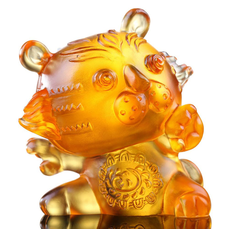 Crystal Zodiac, Animal, Year of the Tiger, Little Valiant One - LIULI Crystal Art