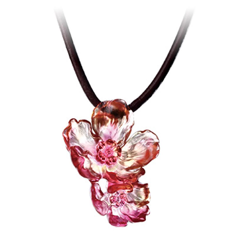 Crystal Pendant, Necklace, Flower, Good In Togetherness - LIULI Crystal Art