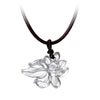 Crystal Pendant, Necklace, Lotus, Lotus Heart of Purity - LIULI Crystal Art