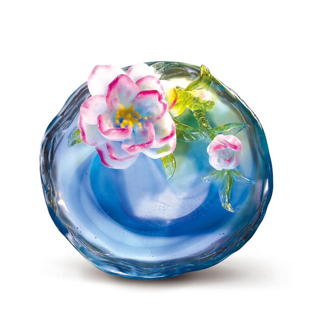 Crystal Flower, Flower of the Month, Peach Blossoms-March - LIULI Crystal Art