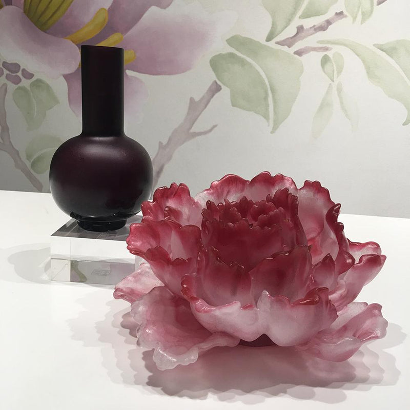 Crystal Flower, Heavenly Blooms: Peony Flower - LIULI Crystal Art