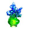 Crystal Flower, Iris, A Dance in the Spring Wind - LIULI Crystal Art