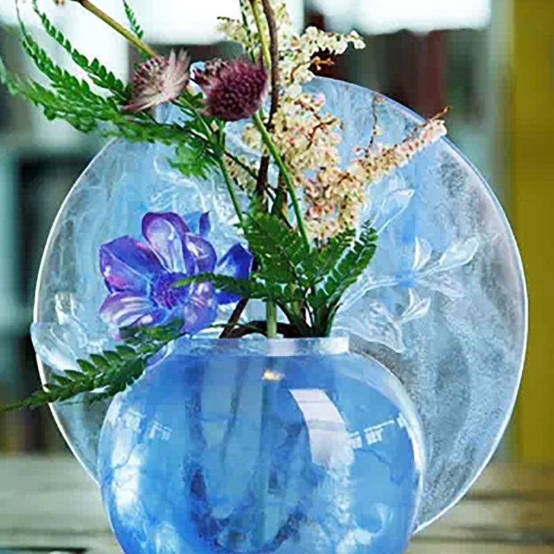 Crystal Flower, Magnolia, World of Beautiful Compassion - LIULI Crystal Art