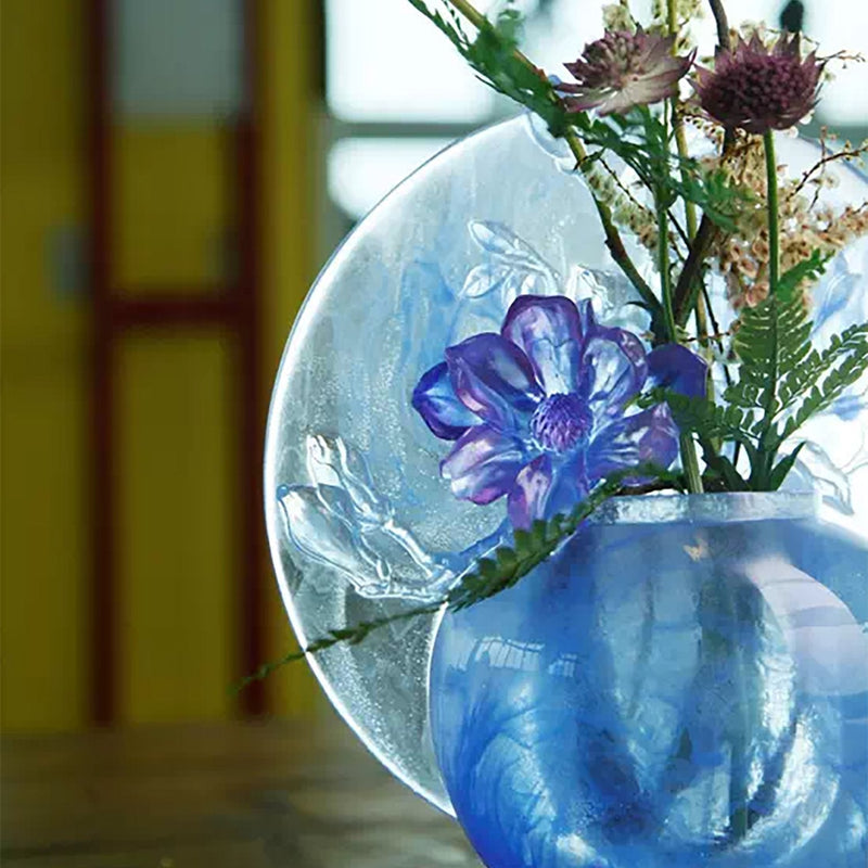 Crystal Flower, Magnolia, World of Beautiful Compassion - LIULI Crystal Art