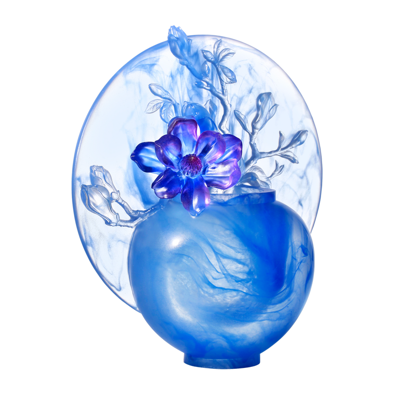 Crystal Flower, Magnolia, World of Beautiful Compassion - LIULI Crystal Art