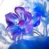 Crystal Flower, Magnolia, World of Beautiful Compassion - LIULI Crystal Art