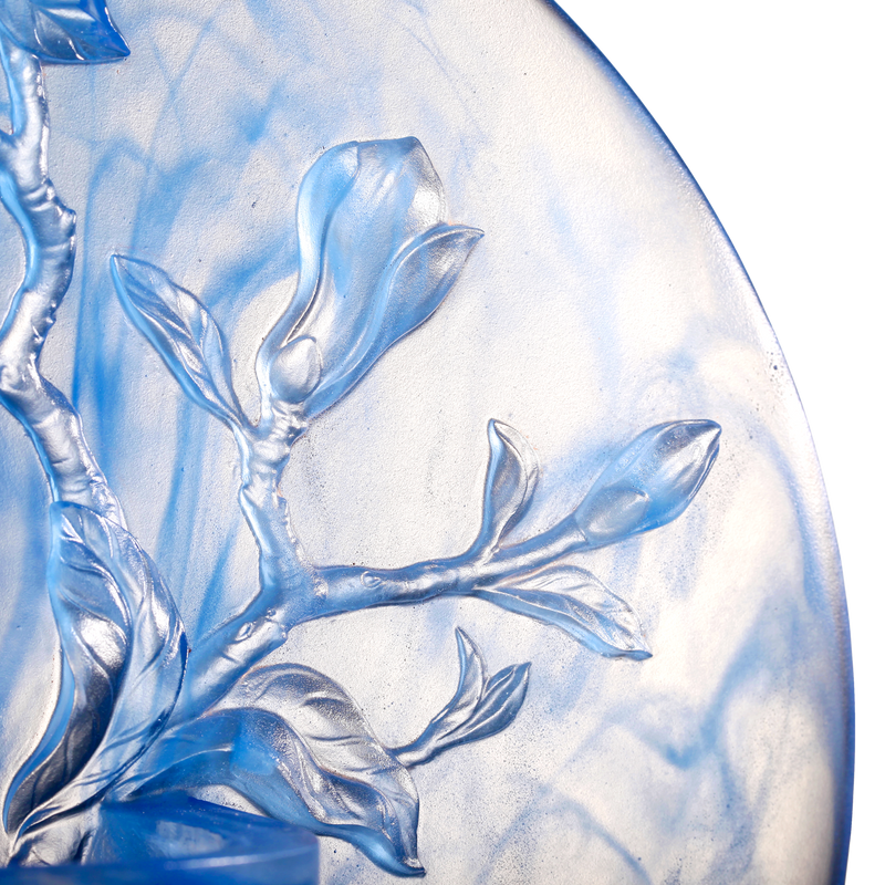 Crystal Flower, Magnolia, World of Beautiful Compassion - LIULI Crystal Art