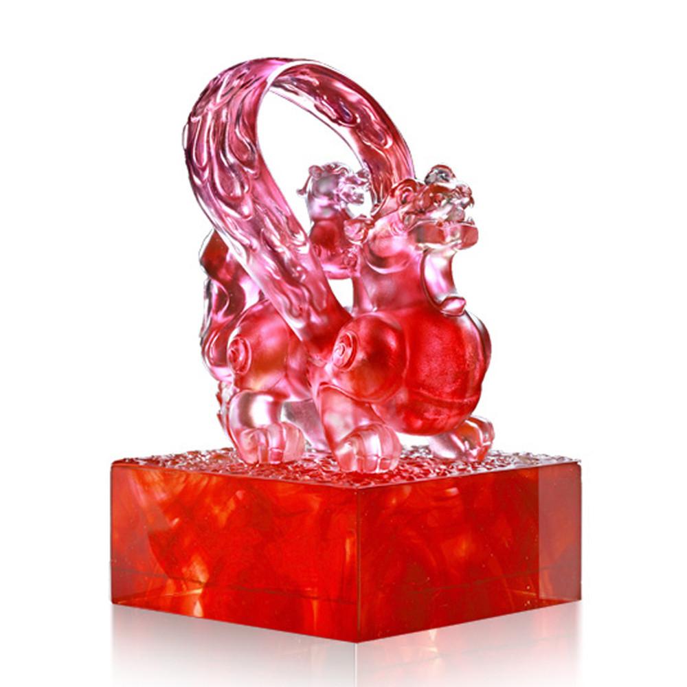 Crystal Mythical Creature, Pixiu, Welcoming Fortunes of this Vast World - LIULI Crystal Art