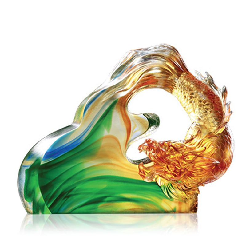 '-- DELETE -- Fish / Dragon Figurine (Authority) - "Under My Command" - LIULI Crystal Art