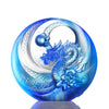 LIULI Crystal Art, Mythical Creature, Set of 5, Dragon, Vermillion Bird, Qilin, Tiger, Tortoise