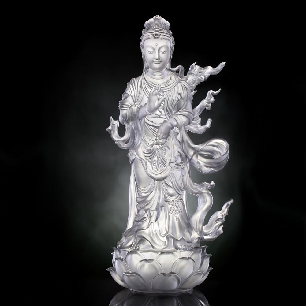 '-- DELETE -- Crystal Buddha, Guanyin, Mortal Smile-Great Wisdom Removes Fear - LIULI Crystal Art