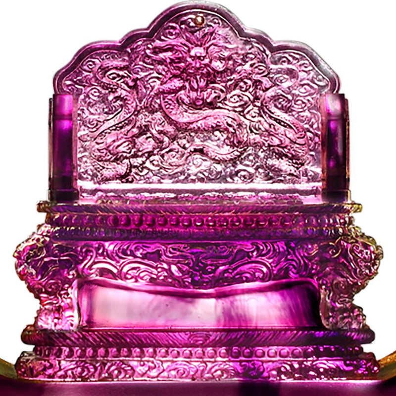 Embodying Heaven & Earth (Seat of Authority) - Dragon Throne Figurine - LIULI Crystal Art